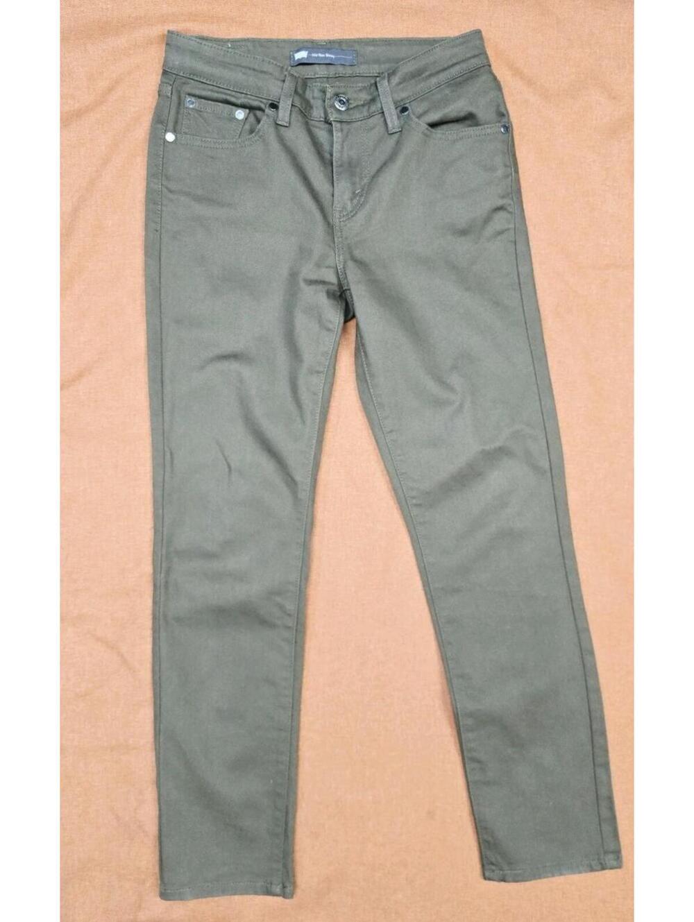 Levi’s Womens Green Denim Mid Rise Skinny Jeans Size 27 Inseam 29” Excellent